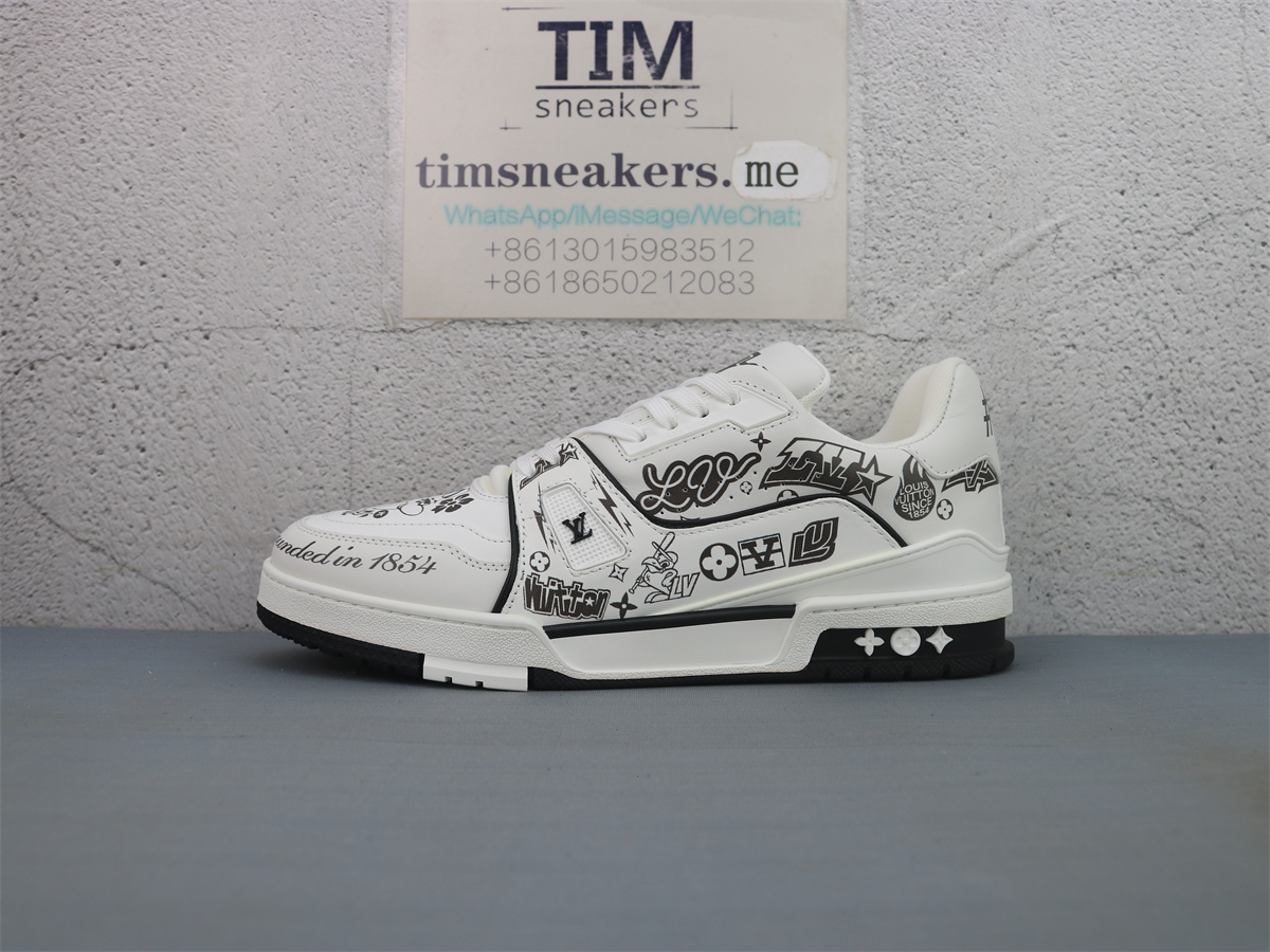 LV Trainer Sneaker White Black